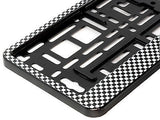 CARBON RALLY Car Number Plate Surround Holder FOR ANY CAR TRUCK VAN TRAILER