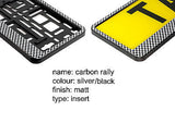 CARBON RALLY Car Number Plate Surround Holder FOR ANY CAR TRUCK VAN TRAILER