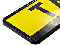 SUPER BLACK Car Number Plate Surround Holder FOR ANY CAR TRUCK VAN TRAILER CAR