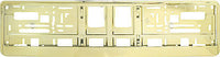 SUPER CHROME LIGHT GOLD Car Number Plate Surround Holder FOR ANY CAR VAN TRAILER