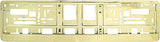 SUPER CHROME LIGHT GOLD Car Number Plate Surround Holder FOR ANY CAR VAN TRAILER
