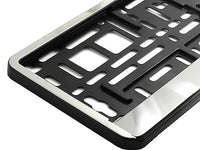 2x CHROME FRONT Car Number Plate Surround Holder FOR ANY CAR TRUCK VAN TRAILER