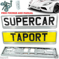 CAR NUMBER PLATE HOLDER SURROUND FRAME BEST SUPER CHROME SUPERCHROME TUNNING