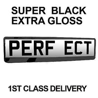 PAIR 2X SUPER BLACK PREMIUM CAR Number Plate Surround Holder for ANY CAR TUNING