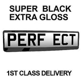 PAIR 2X SUPER BLACK PREMIUM CAR Number Plate Surround Holder for ANY CAR TUNING