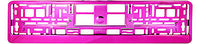 SUPER CHROME PINK GLOSS Car Number Plate Surround Holder FOR ANY CAR VAN TRAILER