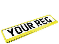 SUPER CHROME GOLD Car Number Plate Surround Holder FOR ANY CAR TRUCK VAN TRAILER