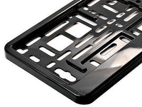 SUPER BLACK Car Number Plate Surround Holder FOR ANY CAR TRUCK VAN TRAILER CAR