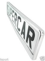 CAR NUMBER PLATE HOLDER SURROUND FRAME BEST SUPER CHROME SUPERCHROME TUNNING