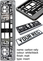 2x CAR NUMBER PLATE HOLDER WITH CUSTOMISED TEXT OR DESIGN FOR ANY CAR BUSINESS WEDDING ADVERT