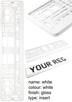 2x CAR NUMBER PLATE HOLDER WITH CUSTOMISED TEXT OR DESIGN FOR ANY CAR BUSINESS WEDDING ADVERT