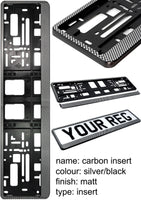 2x CAR NUMBER PLATE HOLDER WITH CUSTOMISED TEXT OR DESIGN FOR ANY CAR BUSINESS WEDDING ADVERT