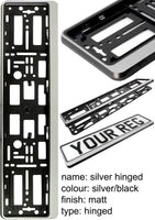 2x CAR NUMBER PLATE HOLDER WITH CUSTOMISED TEXT OR DESIGN FOR ANY CAR BUSINESS WEDDING ADVERT