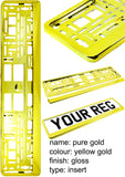 2x CAR NUMBER PLATE HOLDER WITH CUSTOMISED TEXT OR DESIGN FOR ANY CAR BUSINESS WEDDING ADVERT