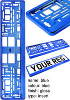 2x CAR NUMBER PLATE HOLDER WITH CUSTOMISED TEXT OR DESIGN FOR ANY CAR BUSINESS WEDDING ADVERT