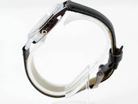 CUTE KITTENS KITTY PUSSY CATS  PET BLACK REAL LEATHER CD DVD TV QUARTZ WATCH