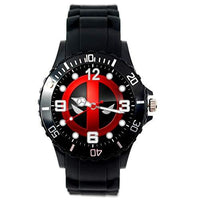 Black Silicone Band Quartz Watch for Action Movie Fans