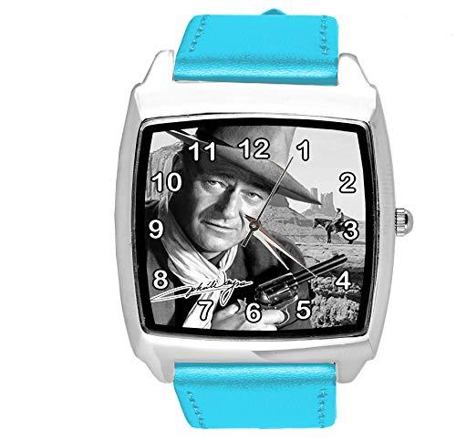 Blue Leather Square Watch for fans of Western Movies wild wild west