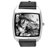 Black Leather Square Watch for Fans of western movie wild wild west