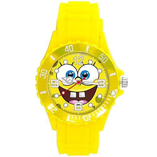 Yellow Silicone Band Round Watch for Sponge Fans