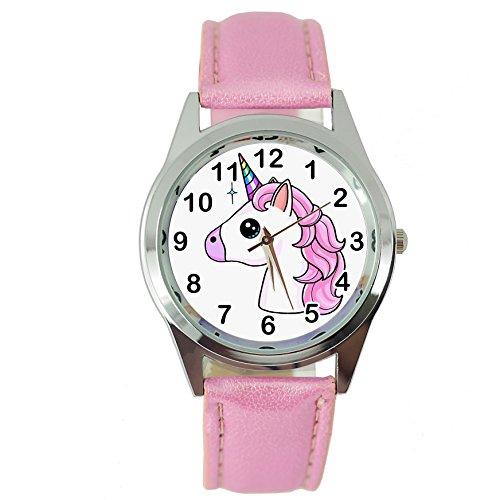 TAPORT� Unicorn Pink Leather Band Quartz Watch E3