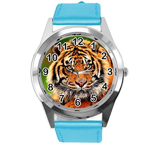 TAPORT? Blue Leather Round Watch for Tiger Fans