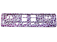 1X PURPLE LEOPARD ANIMAL PRINT Number Plate Surround Holder for CAR VAN TUNING