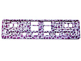 1X PURPLE LEOPARD ANIMAL PRINT Number Plate Surround Holder for CAR VAN TUNING