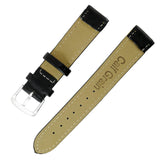 1x Black Color Mens Ladies High Quality Soft Leather Watch Slim Band Strap 22mm