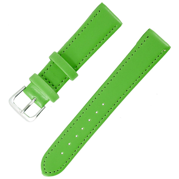 1x Green Color Mens Ladies High Quality Soft Leather Watch Slim Band Strap 22mm