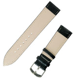 1x Black Crocodile Alligator Grain Leather Premium Quality Band Watch Strap 22mm