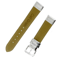 1x Silver Chrome Men Ladies High Quality Soft Leather Watch Slim Band Strap 18mm