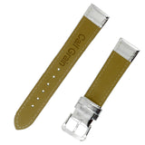 1x Silver Chrome Men Ladies High Quality Soft Leather Watch Slim Band Strap 18mm