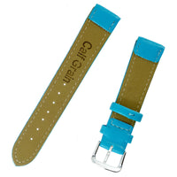 1x Blue Color Mens Ladies High Quality Soft Leather Watch Slim Band Strap 18mm