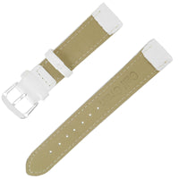 1x White Color Mens Ladies High Quality Soft Leather Watch Slim Band Strap 18mm