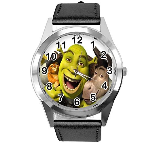 Black Leather Round Watch for OGRE Fans