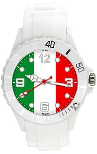 TAPORT White Silicone Quartz Watch for Fans of Italy