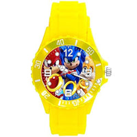 Yellow Silicone Quartz Watch for Game Fans E6 compatible with hedgehog sonic