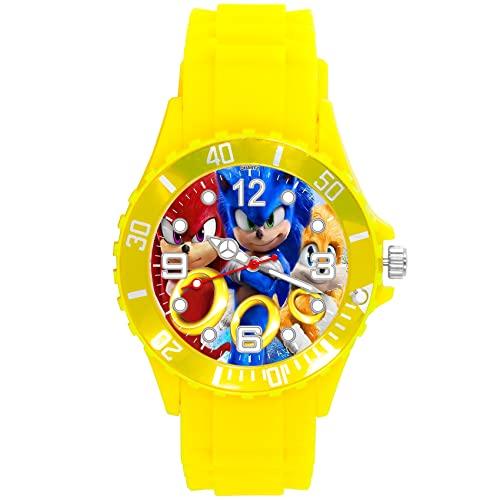 Yellow Silicone Quartz Watch for Game Fans E6 compatible with hedgehog sonic