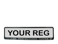 2x HIGH PERFORMANCE 3d TUNING Car Reg License Number Plate Surround Holder Frame