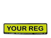 2x HIGH PERFORMANCE 3d TUNING Car Reg License Number Plate Surround Holder Frame