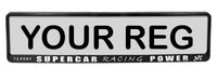 2x SUPERCAR RACING 3d TUNING Car Reg License Number Plate Surround Holder Frame