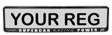 2x SUPERCAR RACING 3d TUNING Car Reg License Number Plate Surround Holder Frame