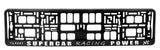 2x SUPERCAR RACING 3d TUNING Car Reg License Number Plate Surround Holder Frame