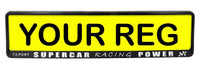 2x SUPERCAR RACING 3d TUNING Car Reg License Number Plate Surround Holder Frame
