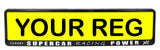 2x SUPERCAR RACING 3d TUNING Car Reg License Number Plate Surround Holder Frame