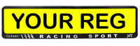2x RACING SPORT 3d TUNING Car Reg License Number Plate Surround Holder Frame