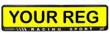 2x RACING SPORT 3d TUNING Car Reg License Number Plate Surround Holder Frame