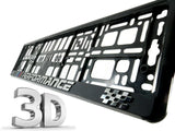2x TAPORT PERFORMANCE 3d TUNING Car License Number Plate Surround Holder Frame