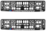 2x TAPORT PERFORMANCE 3d TUNING Car License Number Plate Surround Holder Frame